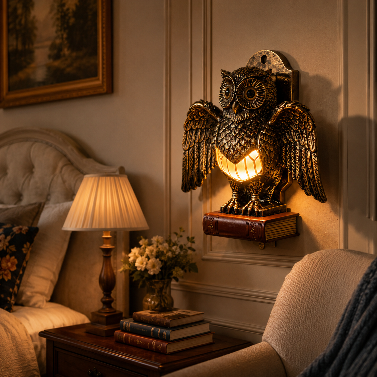 Vintage Owl Wall Light β A Warm Guardian for Your Home π¦β¨