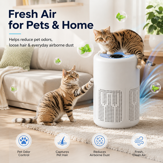 🌬️ 50% OFF! 🔥 Compact home air purifier – 2026 bestseller – Quiet, energy-efficient, and perfect for allergy sufferers, dust, and pet hair 🏠