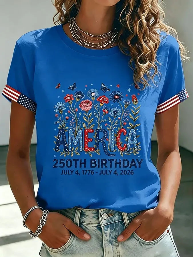 Zekear 250th Freedom Flower T-Shirt