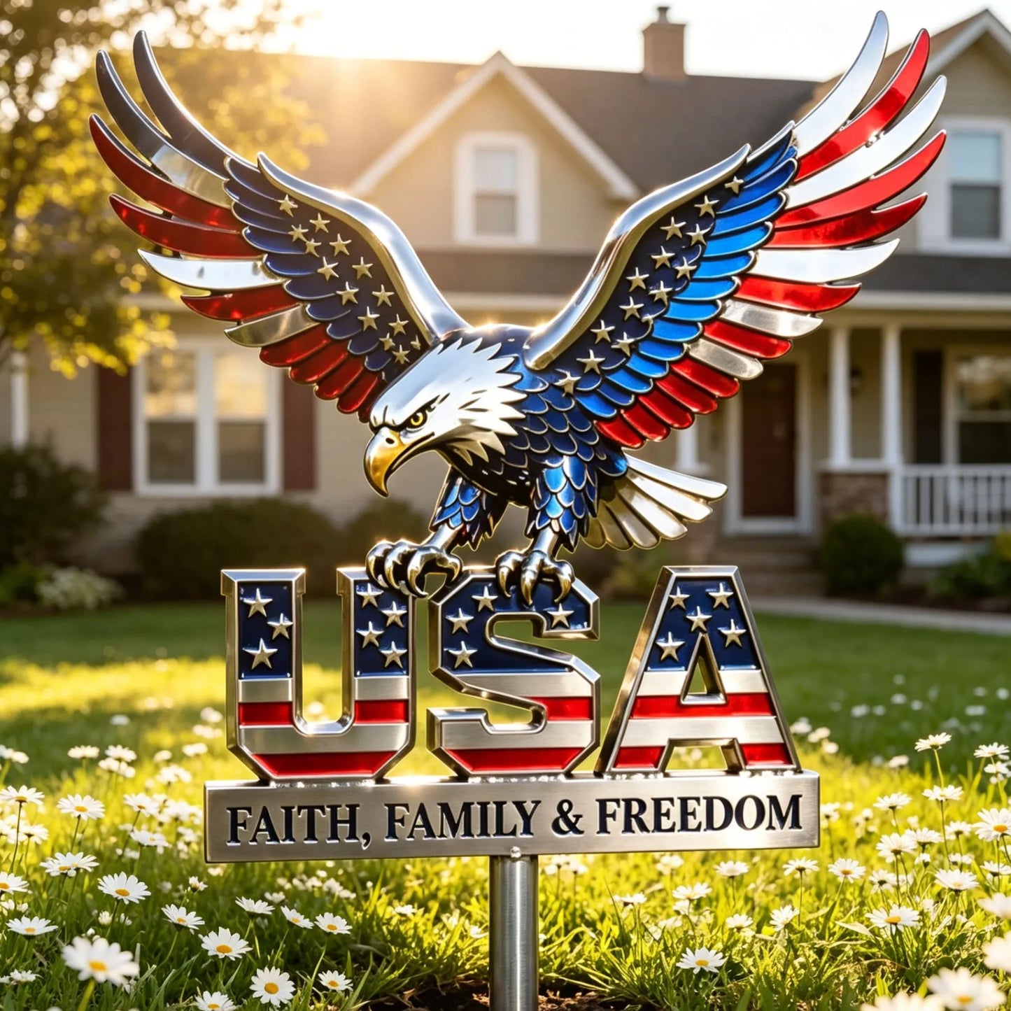 đŸ¦…American Eagle - Commemorative Metal Sign - 250th Anniversary Gift