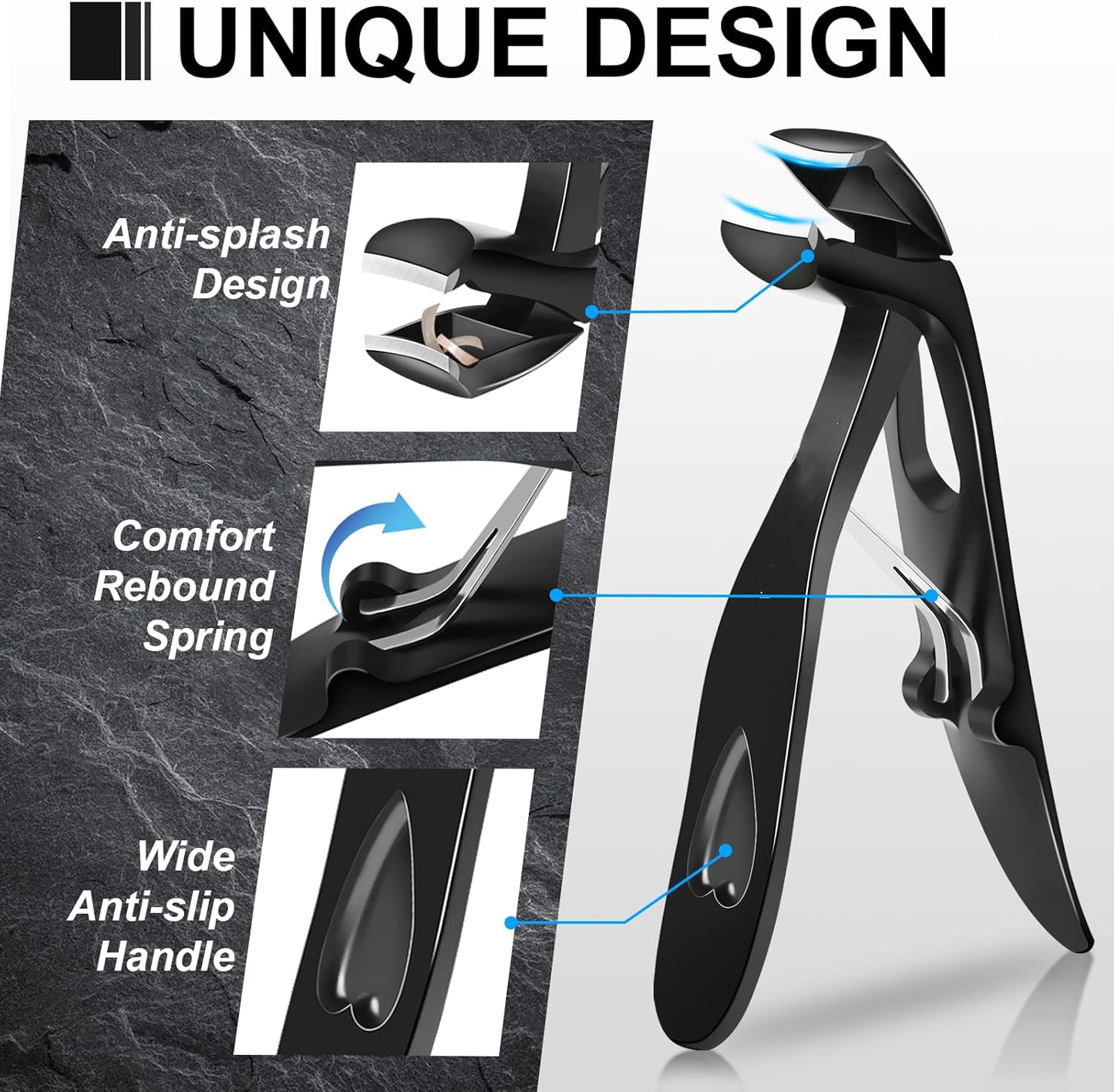 6-in-1 Heavy Duty Toenail Clipper Set for Thick & Ingrown Nails