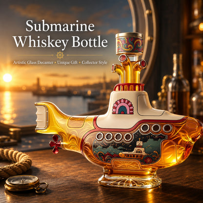 Psychedelic Submarine Whiskey Bottle