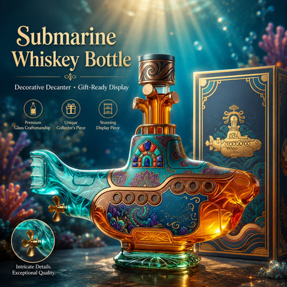 Psychedelic Submarine Whiskey Bottle