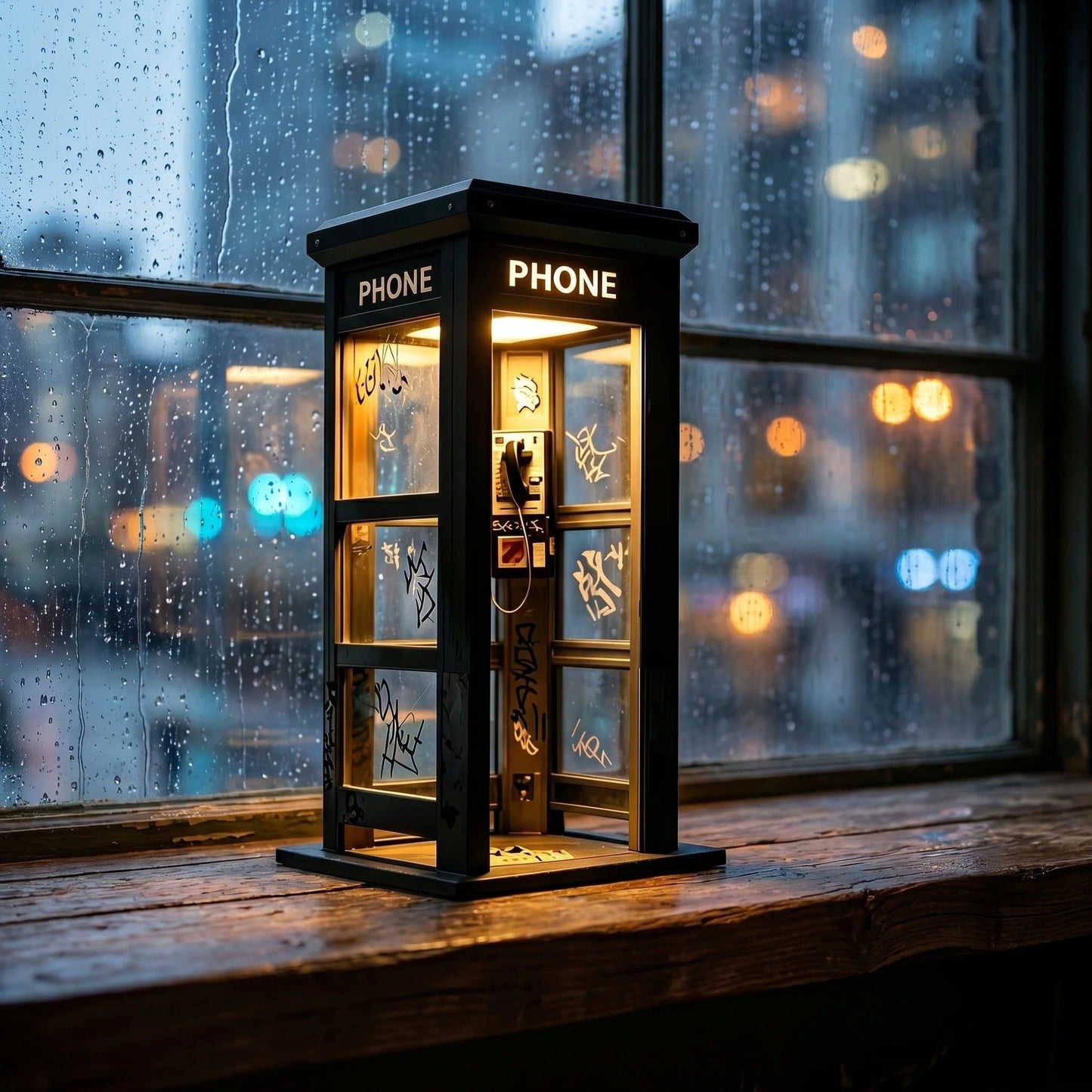 📞49% OFF ✨Vintage Phone Booth Ambient Lamp