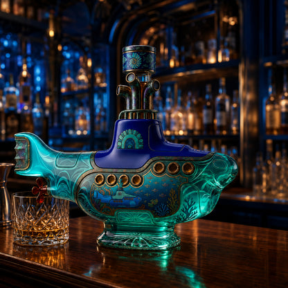 Psychedelic Submarine Whiskey Bottle