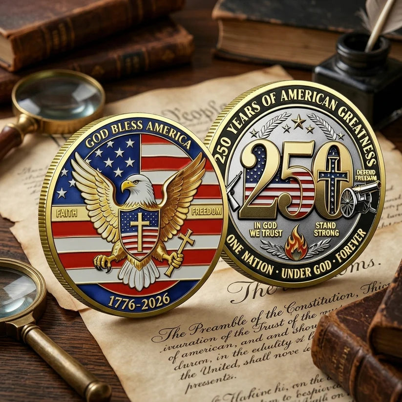9PCS USA 250th Anniversary Commemorative Coin Gift Set