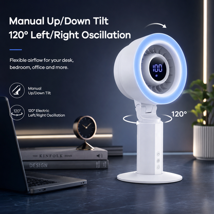 Silent High-Speed Digital Display Stepless Adjustable Air Circulator Fan