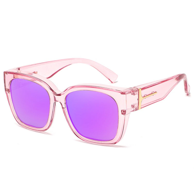 🕶️ Polarized Fit Over Sunglasses for Women – UV400 Protection Floral Frame Wear Over Prescription Glasses