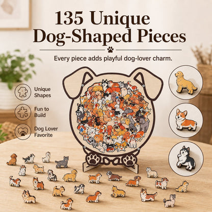 🐶🐱Wooden Dog Jigsaw Puzzle