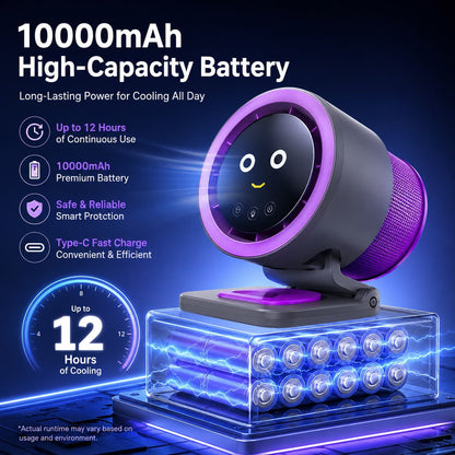 2-in-1 Desktop Cooling & 10‑Stage Purification Air Purifier Fan