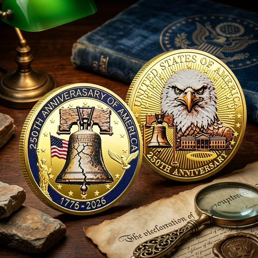 9PCS USA 250th Anniversary Commemorative Coin Gift Set