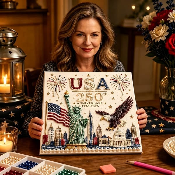 USA 250th Anniversary DIY Pearl Painting Kit ✨❤️‍🔥