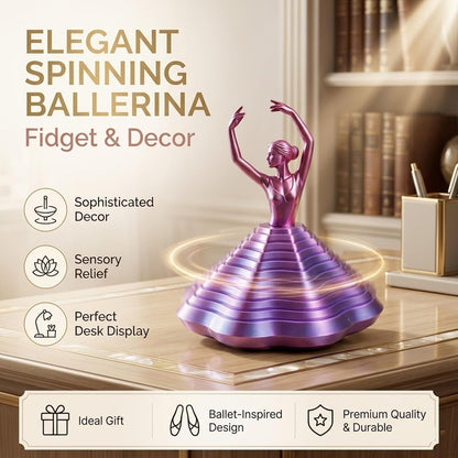 3D Printed Spinning Ballerina – Elegant Fidget Sculpture for Desk & Decor