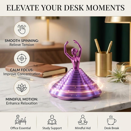 3D Printed Spinning Ballerina – Elegant Fidget Sculpture for Desk & Decor