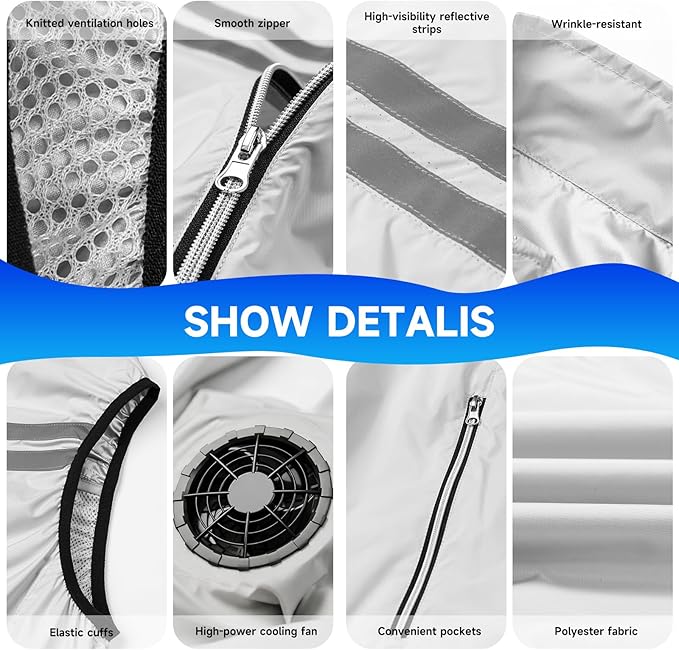 Cooling Vest for Men with Power Bank and Dual Fan Runtime Air Conditioned Workwear