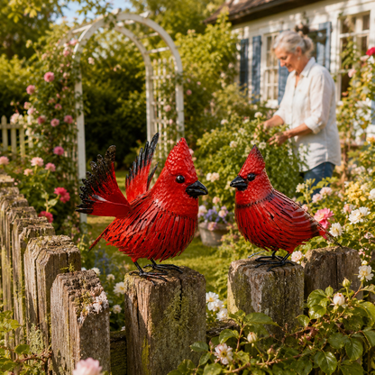 Cardinal Garden Decor Set 🐦❤