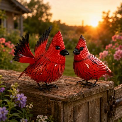 Cardinal Garden Decor Set 🐦❤