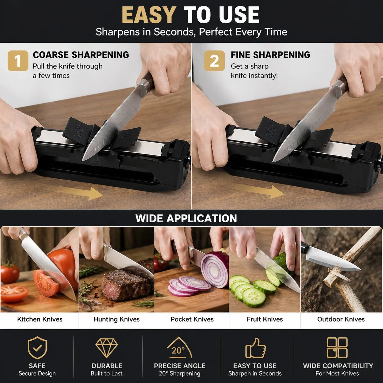 🛠️🔪Venture Portable Wicked Edge Knife Sharpener