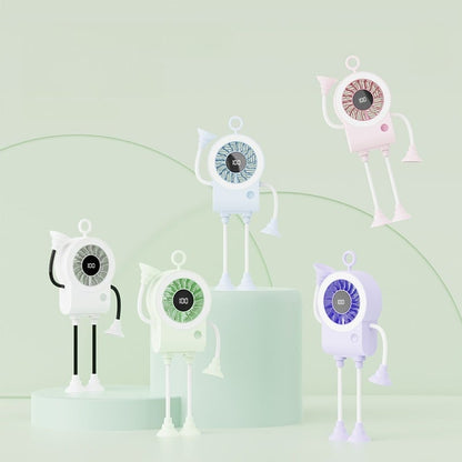 🌟🤖 Cute Robot Shaped Multi-scene Portable Desk Fan