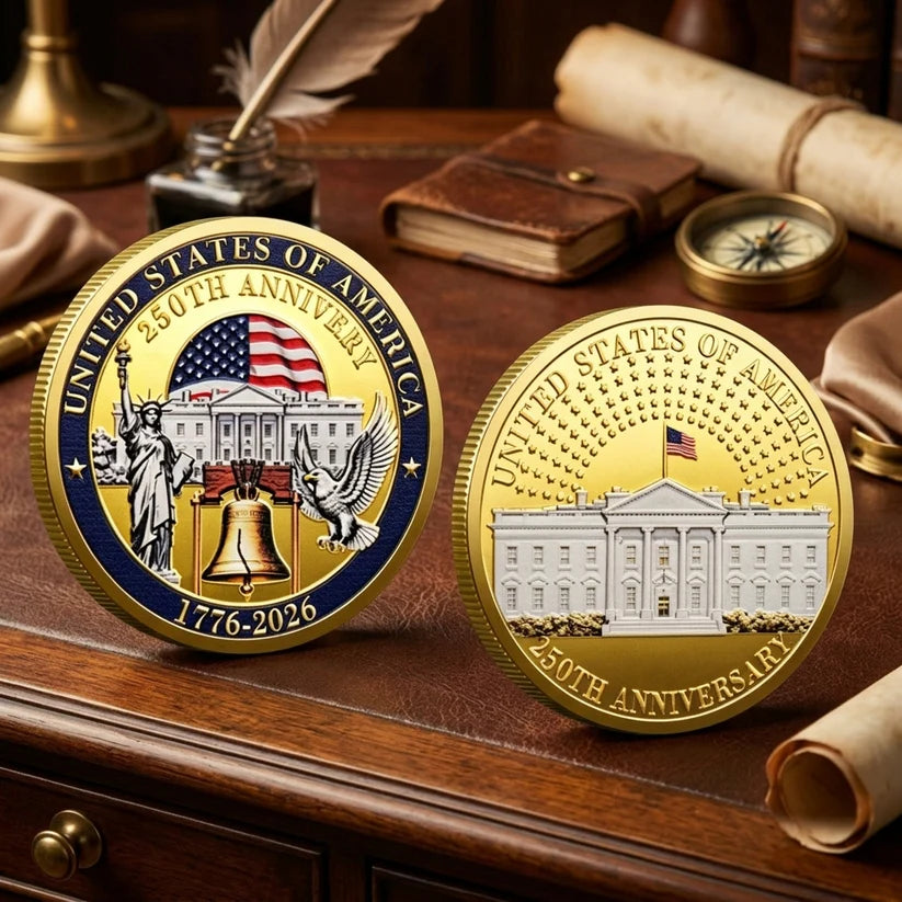 9PCS USA 250th Anniversary Commemorative Coin Gift Set
