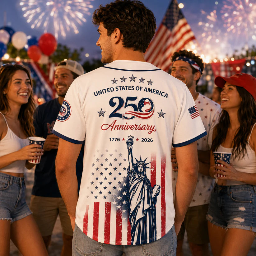 Patriotic Statue of Liberty 1776–2026 - USA 250th Anniversary Baseball Jersey Unisex Shirt