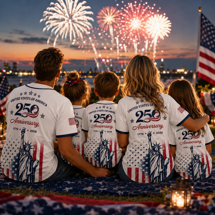 Patriotic Statue of Liberty 1776–2026 - USA 250th Anniversary Baseball Jersey Unisex Shirt