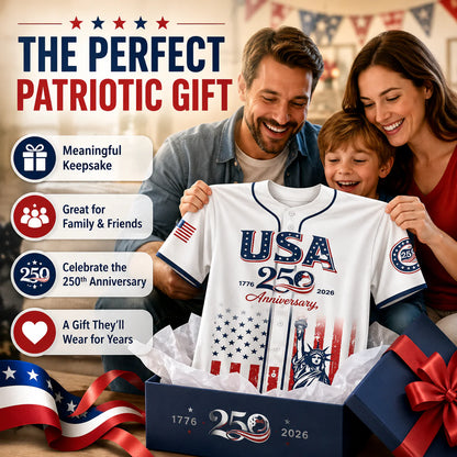 Patriotic Statue of Liberty 1776–2026 - USA 250th Anniversary Baseball Jersey Unisex Shirt