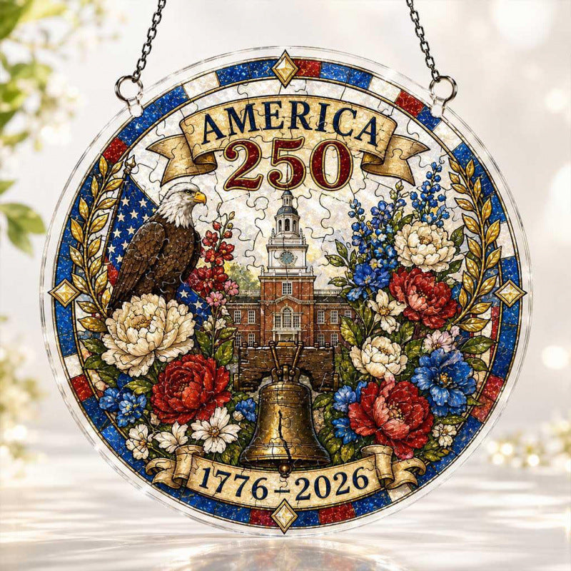 250th Anniversary Acrylic Puzzle Suncatcher Window Hanging