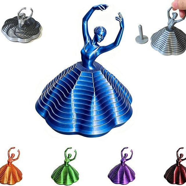 3D Printed Spinning Ballerina – Elegant Fidget Sculpture for Desk & Decor