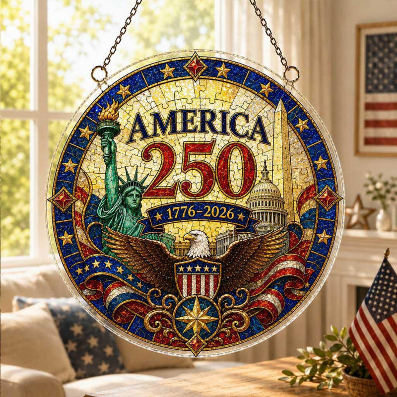 250th Anniversary Acrylic Puzzle Suncatcher Window Hanging