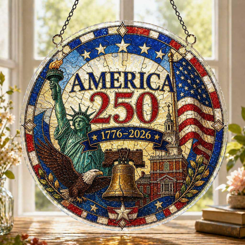 250th Anniversary Acrylic Puzzle Suncatcher Window Hanging