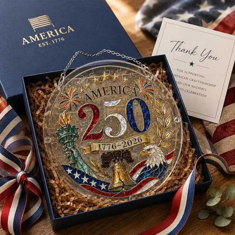 250th Anniversary Acrylic Puzzle Suncatcher Window Hanging