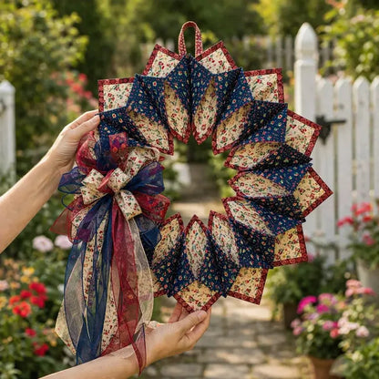 American 250th Anniversary Patriotic Flower Wreath