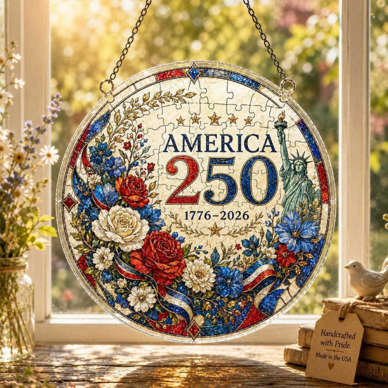 250th Anniversary Acrylic Puzzle Suncatcher Window Hanging