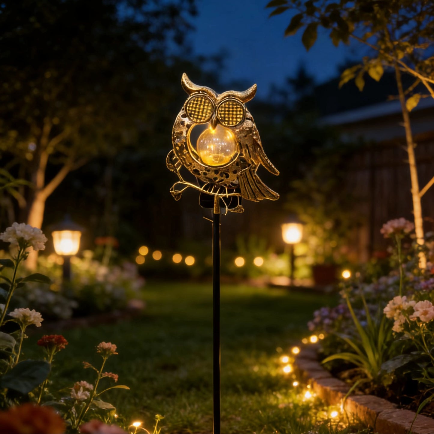 Dynamic Solar Animal Garden Stake Light 🐸🐱🦉