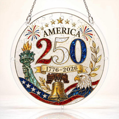 250th Anniversary Acrylic Puzzle Suncatcher Window Hanging