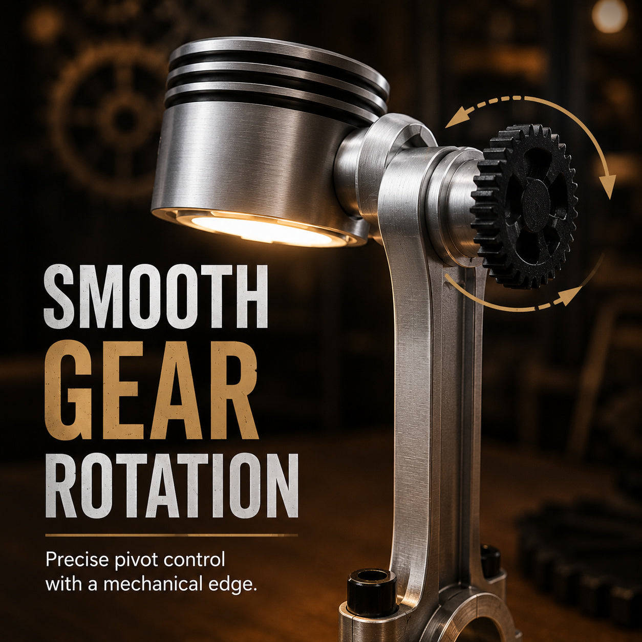 Engine Piston & Connecting Rod Industrial Desk Lamp