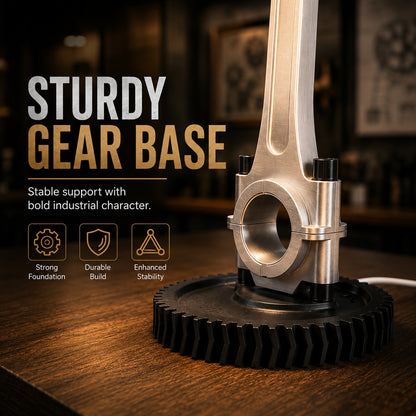 Engine Piston & Connecting Rod Industrial Desk Lamp