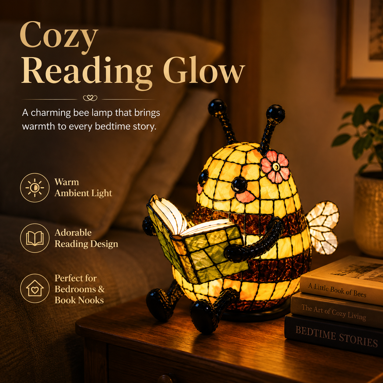🐝📖 Bee Reading Light