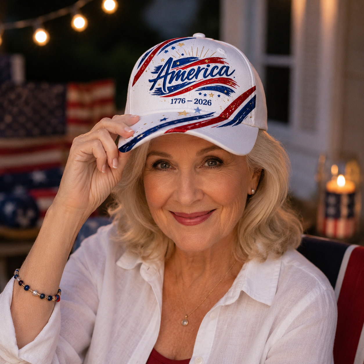 1776–2026 250th Anniversary Embroidered Cap❤🤍💙