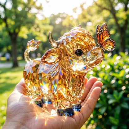 🐮 Crystal Highland Cow Sculpture