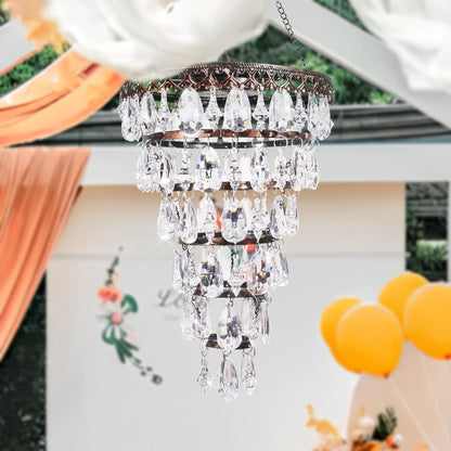 ✨ Solar-Powered Crystal Chandelier – Add Magic to Your Nights
