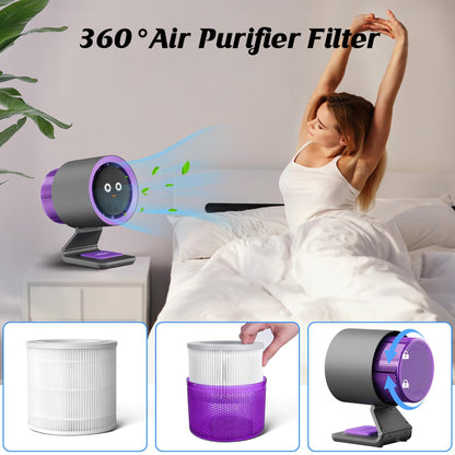 2-in-1 Desktop Cooling & 10‑Stage Purification Air Purifier Fan