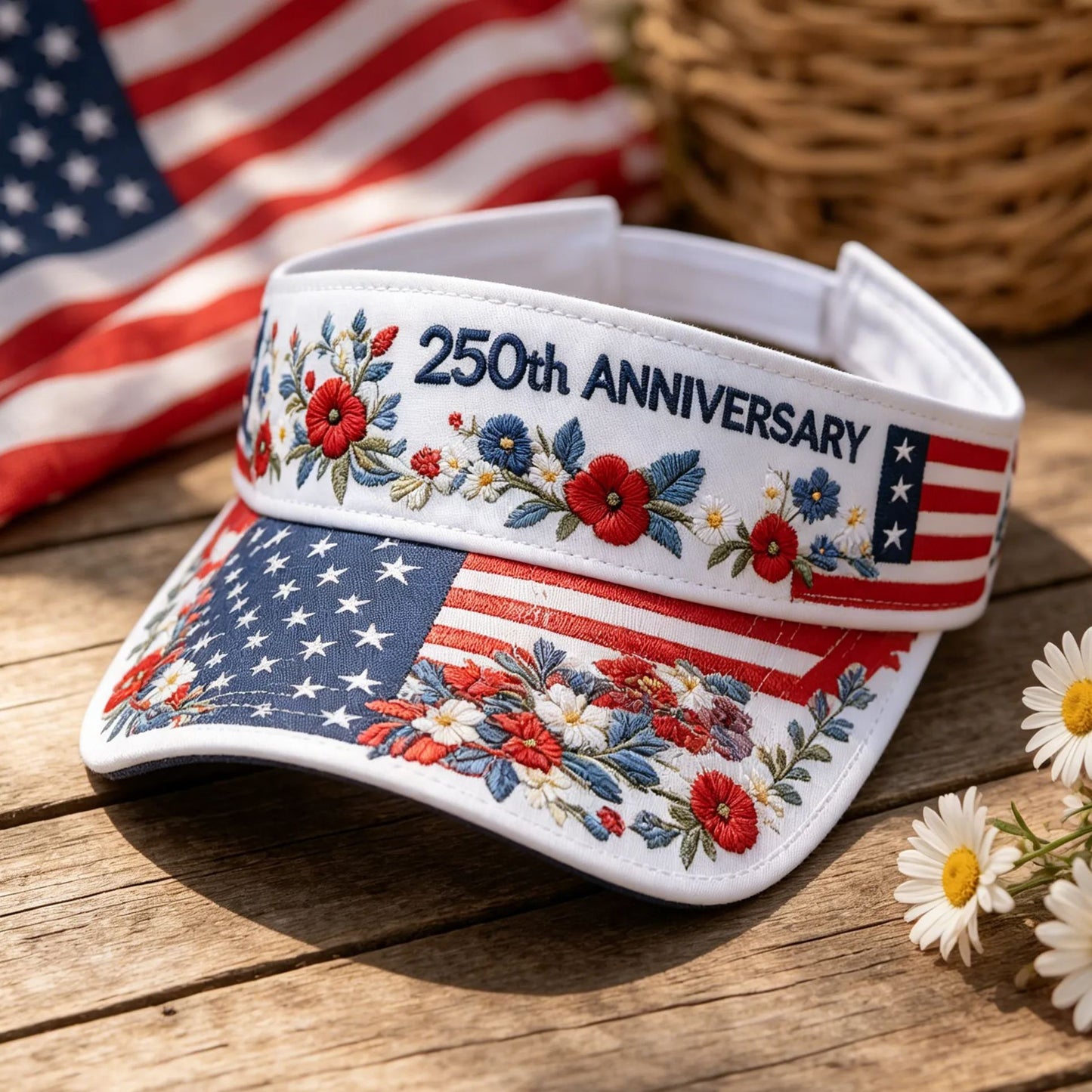 US 250th Anniversary Art Print Casual Tennis Cap