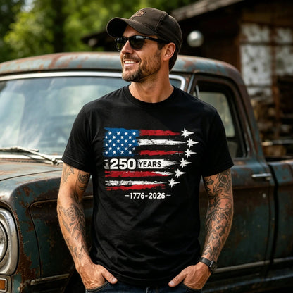 250 Years American 1776 2026 250th 4th July Independence Day T-Shirt