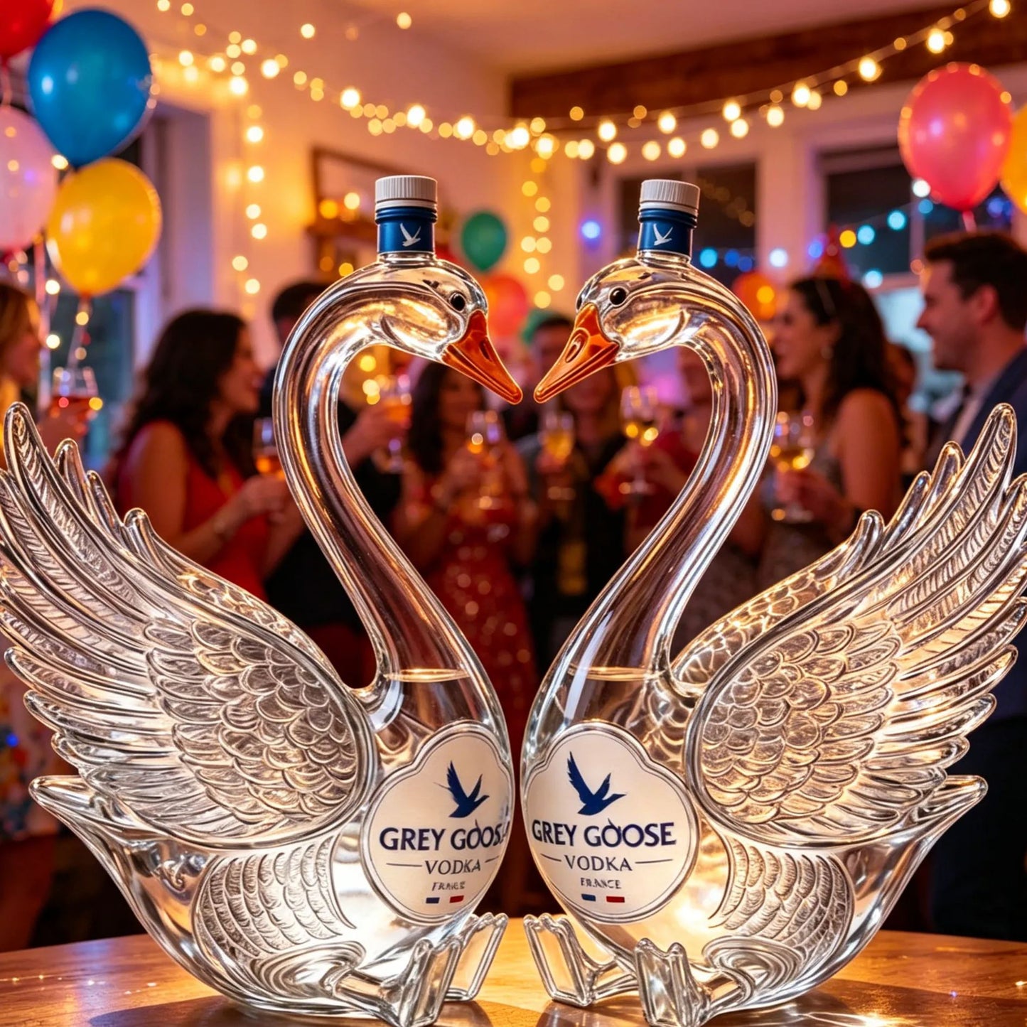 Elegant Swan Decanter Display – Romantic Heart-Shaped Centerpiece for Home Bar & Luxury Décor