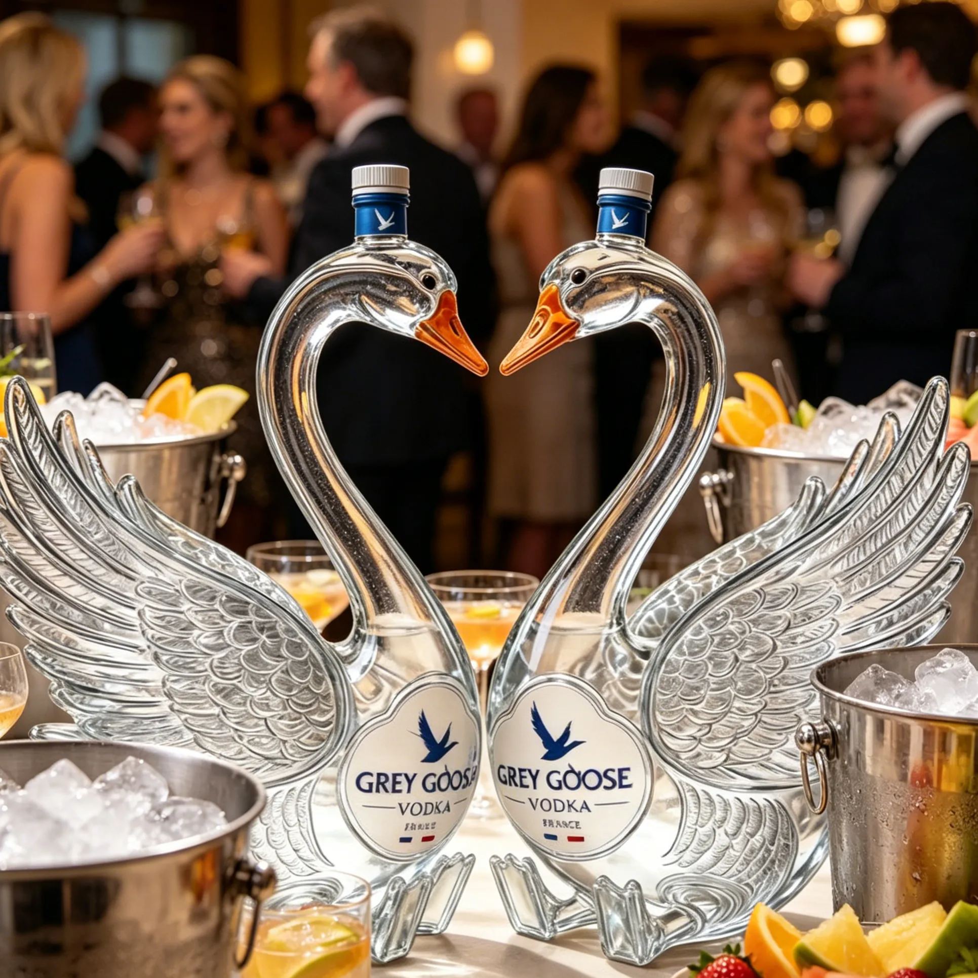 Elegant Swan Decanter Display – Romantic Heart-Shaped Centerpiece for Home Bar & Luxury Décor