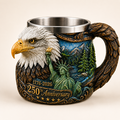 1776–2026 250th Anniversary Eagle Coffee Mug