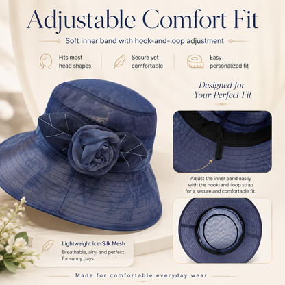 Women’s Ice-Silk Wide Brim Sun Hat 🌸